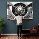 Vintage Propeller Plane Wall Art Canvas Print, Black and by MyGreatCanvas | Canvas Wall Art Prints | Photo Prints & Wall Decor