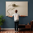 Zen Garden Stone Sand Canvas | Japanese Rock Garden Wall Art by MyGreatCanvas | Canvas Wall Art Prints | Photo Prints & Wall Decor