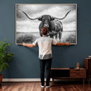 Texas Longhorn Canvas Wall Art Western Bull Desert Moody by MyGreatCanvas | Canvas Wall Art Prints | Photo Prints & Wall Decor