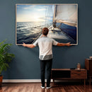 Sailboat Wall Art Canvas Print, Ocean Sunset Sailing Framed by MyGreatCanvas | Canvas Wall Art Prints | Photo Prints & Wall Decor