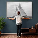 Vintage Sailboat Wall Art Canvas Print, Black and White by MyGreatCanvas | Canvas Wall Art Prints | Photo Prints & Wall Decor