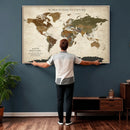 Custom Push Pin World Map Wall Art Canvas Print – by MyGreatCanvas | Canvas Wall Art Prints | Photo Prints & Wall Decor