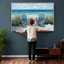 Beach Canvas Wall Art Coastal Adirondack Chairs Ocean by MyGreatCanvas | Canvas Wall Art Prints | Photo Prints & Wall Decor