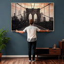 Brooklyn Bridge Canvas Wall Art, New York City Skyline Photography Print, NYC Landmark Urban Decor Artwork by MyGreatCanvas | Canvas Wall Art Prints | Photo Prints & Wall Decor