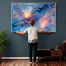 Colorful Abstract Canvas Wall Art Print, Vibrant Popup Color Art Print