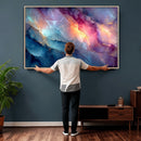 Colorful Abstract Canvas Wall Art Print, Vibrant Popup Color Art Print