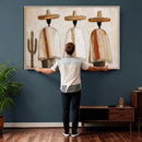 Mexican Wall Art Canvas Print, Southwestern Sombrero Poncho Painting, Neutral Earthy Boho Decor, Fiesta Living Room Art, Impasto Style Print by MyGreatCanvas | Canvas Wall Art Prints | Photo Prints & Wall Decor