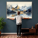 Lake Abstract Mountain Wall Art Canvas Print