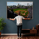 Chicago Cubs Baseball Team Print - Wrigley Field Stadium
