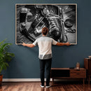 Old Pair of Mens Skates Wall Art Canvas, Men Skates Wall Art