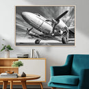 Vintage Airplane on Runway Canvas Print by MyGreatCanvas | Canvas Wall Art Prints | Photo Prints & Wall Decor