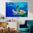 Sea Turtle Wall Art Canvas Print, Sea life in the Ocean Wall