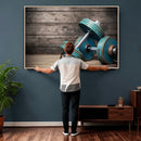 Dambell and Sport Wall Art Canvas Print