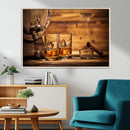 Rustic Whiskey and Barrel Canvas Print by MyGreatCanvas | Canvas Wall Art Prints | Photo Prints & Wall Decor