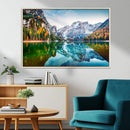 Spectacular autumn view of Braies Lake Wall Art Canvas Print by MyGreatCanvas | Canvas Wall Art Prints | Photo Prints & Wall Decor
