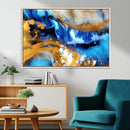 Blue Orange Marble Fluid Effect Canvas Wall Art Print by MyGreatCanvas | Canvas Wall Art Prints | Photo Prints & Wall Decor