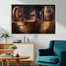 Wine and Barrels Wall Art Canvas Print by MyGreatCanvas | Canvas Wall Art Prints | Photo Prints & Wall Decor