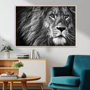 Black and White Lion Canvas Wall Art Print – Wildlife by MyGreatCanvas | Canvas Wall Art Prints | Photo Prints & Wall Decor