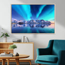 Northern Lights above Mountain Wall Art, Northern Lights