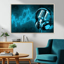 Music and Microphone Wall Art Canvas Print by MyGreatCanvas | Canvas Wall Art Prints | Photo Prints & Wall Decor