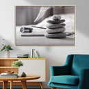 Burning Incense and Zen Stones Buddhism Wall Art, Zen Stones