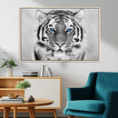 Black and White Tiger Wall Art Animal Canvas Print