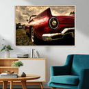 Red Classic Car Wall Art Canvas Print