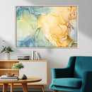 Green and Yellow Marble Fluid Effect Wall Art, Green and