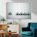 Newton's Cradle Wall Art Canvas Print, Framed Newton Cradle