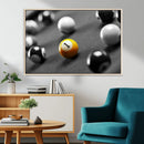 Wall Art Pool Table and Balls Canvas Print by MyGreatCanvas | Canvas Wall Art Prints | Photo Prints & Wall Decor
