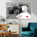 Poker Game Cards Wall Art Canvas, Multi Panel Wall Art