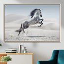 Prancing Horse Desert Large Wall Art Canvas Print – Majestic