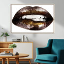 Close Up Lips Wall Art Canvas Print