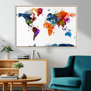 World Map Canvas Print – Detailed Map of the World Wall Art by MyGreatCanvas | Canvas Wall Art Prints | Photo Prints & Wall Decor