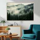 Captivating Misty Forest Wall Art Premium Canvas Print a