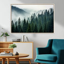 Captivating Misty Forest Wall Art Premium Canvas Print,