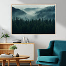 Captivating Misty Forest Wall Art Premium Canvas Print,