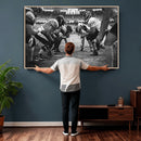 American Football Wall Art Canvas Print Framed Stadium Sport