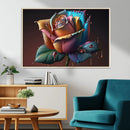 Abstract Rose Wall Art Canvas Print