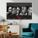Thinker Quintet Canvas Wall Art – Martin, Obama, Malcolm X,