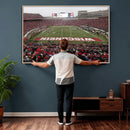 Wisconsin Badgers Team Print Canvas - Madison Camp Randall