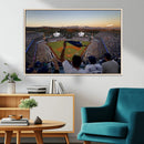 Dodger Stadium Sunset Game Triple Canvas Wall Art - Los