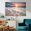 Sunset Beach Wall Art – Soothing Coastal Landscape, Ready to