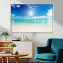 Blue Ocean Wall Art Canvas Print - Tranquil Ocean Paradise