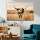 Texas Cow Wall Art Canvas Print for Farm House Wall Decor, by MyGreatCanvas | Canvas Wall Art Prints | Photo Prints & Wall Decor