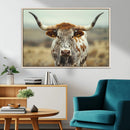 Texas Cow Longhorn Wall Art Canvas Print for Farm House Wall by MyGreatCanvas | Canvas Wall Art Prints | Photo Prints & Wall Decor