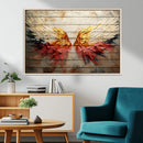 Abstract Angel Wings Canvas Wall Art – Framed and Ready to