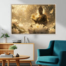 Golden Buddha Wall Art | Yoga Room Decor and Meditation Room by MyGreatCanvas | Canvas Wall Art Prints | Photo Prints & Wall Decor