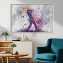 Watercolor Golf Swing Wall Art Canvas Print | Vibrant