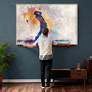 Watercolor Golf Swing Wall Art Canvas Print | Vibrant